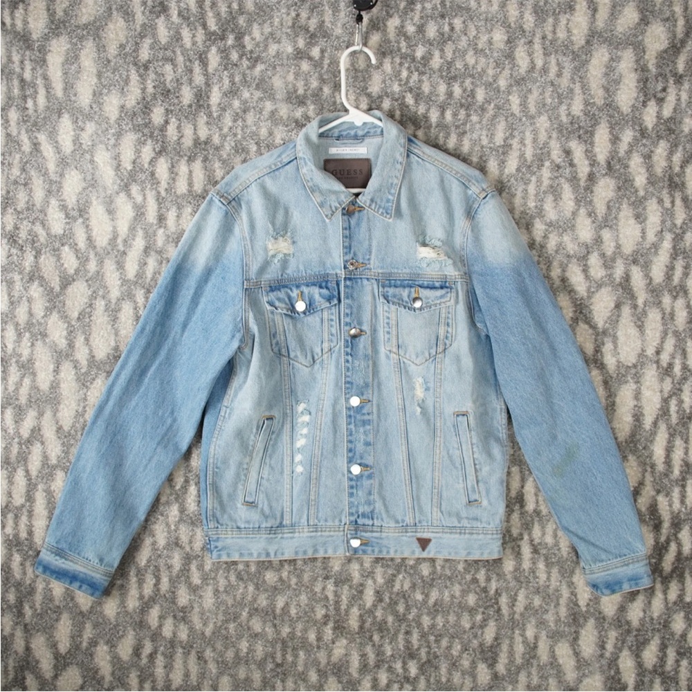GUESS JLO Dillon Denim Jacket Adult Size Large Blue Jennifer Lopez It's My Party - Picture 2 of 14